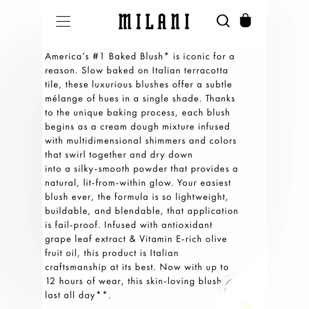 Milani Baked powder Blush in rose d’oro NEW